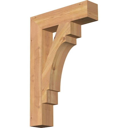 Ekena Millwork Merced Block Smooth Bracket, Western Red Cedar, 3 1/2"W x 16"D x 24"H BKT04X16X24MRC05SWR